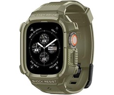 Spigen Rugged Armor Pro – dirželis su dėklu, skirtas Apple Watch Ultra 49 mm (Vintage Khaki)