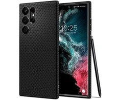 Spigen Liquid Air dėklas skirtas Samsung Galaxy S22 Ultra, spalva - Matte Black