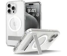 Spigen Ultra Hybrid S (MagFit) dėklas skirtas Apple iPhone 15 Pro, spalva - Crystal Clear
