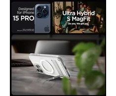 Spigen Ultra Hybrid S (MagFit) dėklas skirtas Apple iPhone 15 Pro, spalva - Crystal Clear