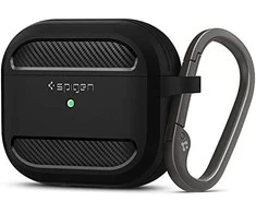 Dėklas Spigen Rugged Armor, juodos spalvos – AirPods 3