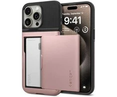 Dėklas Spigen Slim Armor CS, rose auksinis – Apple iPhone 15 Pro Max