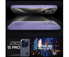 Spigen Thin Fit dėklas skirtas Apple iPhone 15 Pro,  spalva - Iris Purple