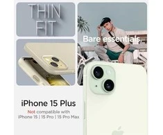 Spigen Thin Fit dėklas skirtas Apple iPhone 15 Plus,  spalva - Mute Beige