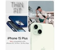 Spigen Thin Fit dėklas skirtas Apple iPhone 15 Plus,  spalva - Navy Blue