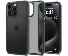Spigen Ultra Hybrid Matte dėklas skirtas Apple iPhone 15 Pro Max, spalva - Frost Green