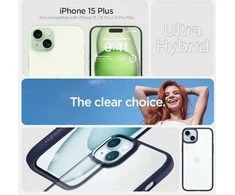 Spigen Ultra Hybrid dėklas skirtas Apple iPhone 15 Plus, spalva - Navy Blue