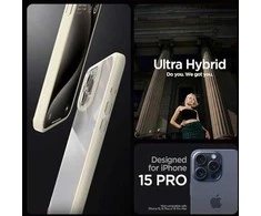 Dėklas Spigen Ultra Hybrid for iPhone 15 Pro Mute rusvai gelsvas