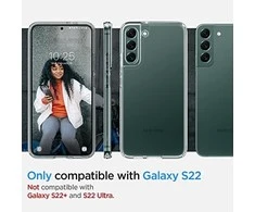 Dėklas SPIGEN ULTRA HYBRID GALAXY S22 CRYSTAL CLEAR