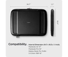 Spigen Rugged Armor Pro, juodos spalvos – MacBook Pro 16″ M4 2024/M3 2023/M2 2023/M1 2021