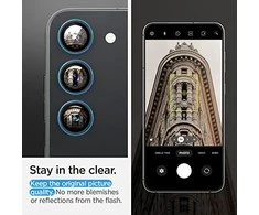 Spigen Optik Pro GLAS.TR EZ Fit Camera Protector 2 vnt. – Lens protection glass 2 pcs. for Samsung Galaxy S23 / 23+ (Juodas)