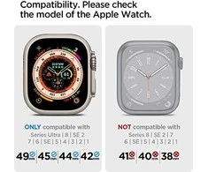Dėklas Spigen Fit Lite Ultra Apple Watch 4 / 5 / 6 / 7 / 8 / 9 / SE / Ultra (42 / 44 / 45 / 49 mm) juodos spalvos