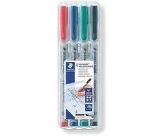 Staedtler STAEDTLER Folienstift Lumocolor B nonperm 4St