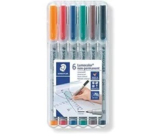 Staedtler STAEDTLER Folienstift Limocolor F nonperm 6St