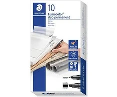 Staedtler nuolatinis žymuo Staedtler 348 B Lumocolor Duo Juodas 10 Vienetų