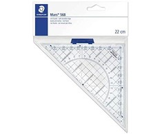 Staedtler Linijka kątowa 22cm Acryl su laikikliu permatomas