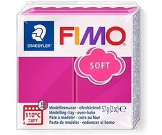 Modelinas FIMO SOFT, 57 g, aviečių raudona sp.