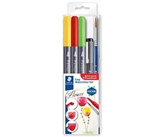 Kūrybinis rinkinys STAEDTLER 3001 STB5-2, 3 spalvų žymekliai, rašiklis ir teptukas