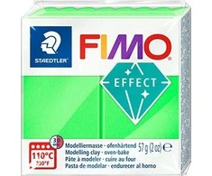 Fimo Plastikiniai masė termoreaktyvus poveikis neon žalia 57g