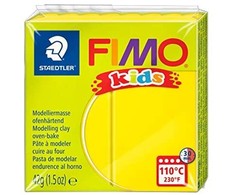 Pasta Fimo Vaikams - FIMO - Fimo Kids Geltona - 42g - Lanksti - Vaikams nuo 8 metų