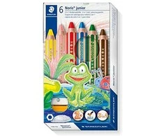 Spalvoti pieštukai STAEDTLER Buddy 3in1, 6 spalvų
