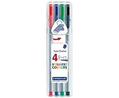 Staedtler triplus fineliner 334, Įvairių spalvų, Pilka, Polipropilenas (PP), 0,3 mm, 10 vnt.