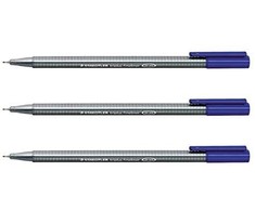 Vienkartinis rašiklis STAEDTLER TRIPLUS FINELINER 334, 0,3 mm, mėlyna