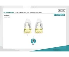 Digitus DIGITUS CAT 6A S/FTP Patchkabel komponento lygis 5,0 m pilka