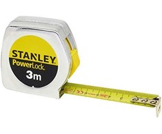 STANLEY RULETĖ 3mx12,7mm POWERLOCK CHROM LUZ