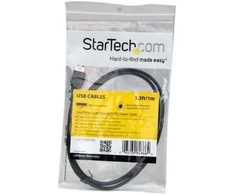 USB kabelis StarTech USB-A - DC 5,5 mm 1 m Juodas (USB2TYVEN1M)