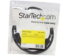 Kabelis StarTech DVI- D - DVI- D 3m Balta (DVDDMM3M)