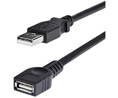 StarTech.com USBEXTAA6BK USB kabelis 1,83 m USB A Juoda