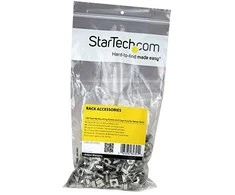 StarTech.com 100 vnt. M6 tvirtinimo varžtų ir narvelinių veržlių serverio stelažui, varžtas, metalas, lakštinis metalas, universalus, M6, kupolinė galvutė