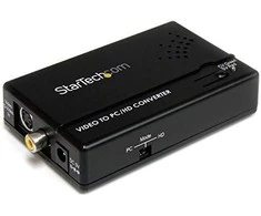 Adapteris AV StarTech Composite Video - S-Video - D-Sub (VGA) juodas (VID2VGATV2)