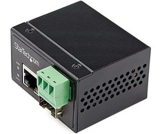 StarTech INDUSTRIAL FIBER TO ETHERNET/CONVERTER 100MBPS SFP TO RJ45