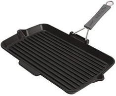 Staub grilio keptuvė indukcinė, stačiakampė, 34x21cm, juoda