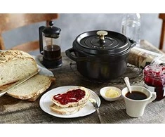 Staub La Cocotte Apvalus ketaus puodas, 2,2 l, juodos spalvos