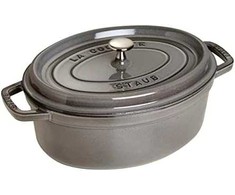 STAUB LA COCOTTE Ketaus puodas, ovalus, 8 ltr, grafitas