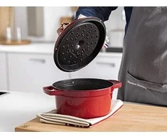 Apvalus ketus puodas Zwilling STAUB 6,7 L, 28 cm, raudonos spalvos