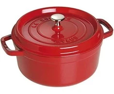 Staub La Cocotte 26cm, apvalus, ketaus, vyšnių raudonas