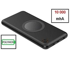 Platinet maitinimo blokas 10000mAh 2xUSB Wireless QI, juodas (44572)