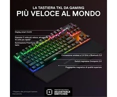 Žaidimų klaviatūra SteelSeries Apex Pro TKL, DE kalba, Juodos spalvos
