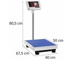 Virtuvinės svarstyklės Steinberg Systems Svarstyklės platformowa magazynowa licząca 40x50cm maitinimo šaltinis + akumulator 300kg / 50g