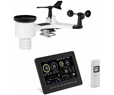 Steinberg Systems Belaidė saulės meteorologinė stotis 7in1 LCD WiFi 100m