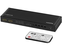 LogiLink Jungiklis 4x2 hdmi, 4k 60hz, su pultu