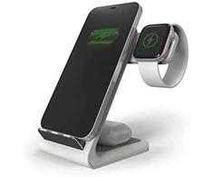 STM ChargeTree Swing 3-in-1 įkrovimo stotelė for Phone, AirPods, Apple Watch - baltos spalvos