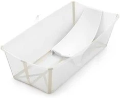 Stokke Flexi Bath - X-Large sulankstoma kūdikio vonelė, komplektas su įdėklu | Smėlio smėlio spalvos