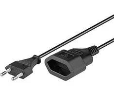 Goobay Kabelis DELTACO CEE 7/16 - IEC 60906-1 klasė, 0.2m, juodas / DEL-109AD