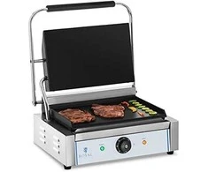 Sumuštinių keptuvas Kontaktinis PANINI 2200W 230V dvipusis sklandžiai kontaktinis grilis Royal Catering