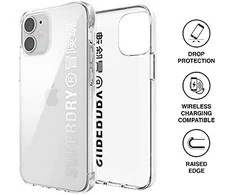 SuperDry Snap Apple iPhone 12 mini Skaidrus dėklas telefonui sidabro spalvos 42590